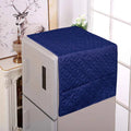 Ultrasonic Quilted Fridge Cover with Side Pockets-Blue color