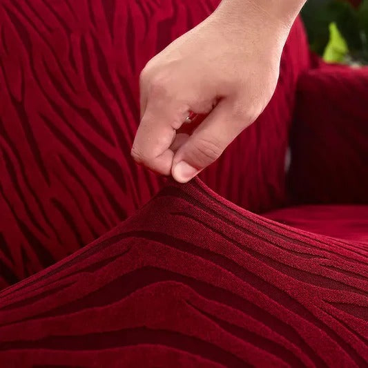 Zebra Velvet Sofa Covers- Maroon