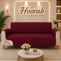 Ultrasonic Quilted Sofa Covers – Maroon