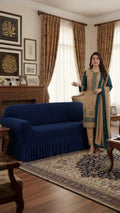 Zebra Velvet Sofa covers-Blue