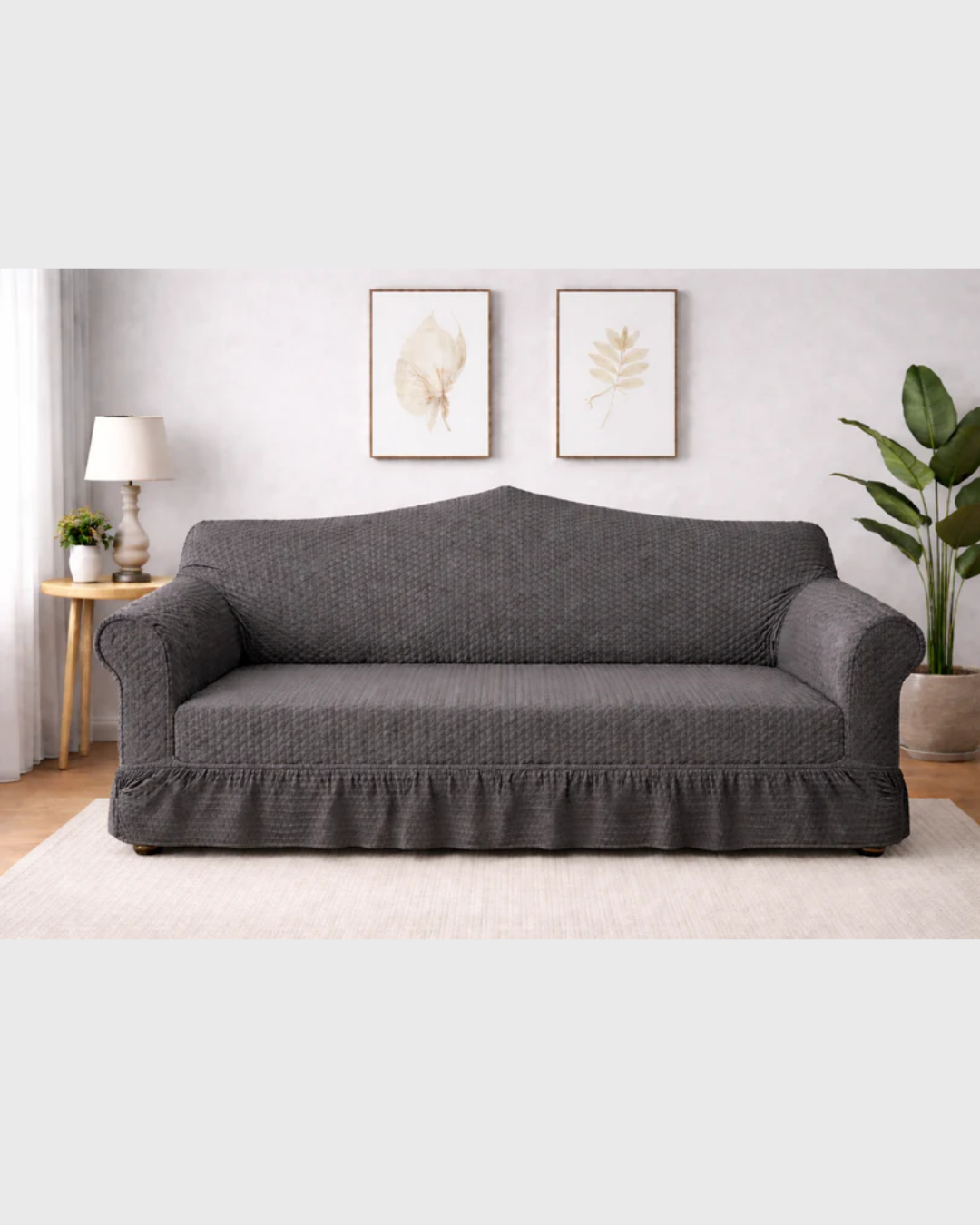 Butterfly Sofa Cover  Premium Quality | Hoorab Collection| Grey color