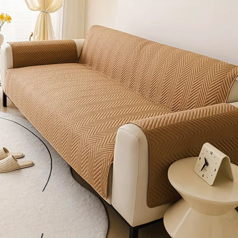 Wavey Style Quilted Sofa Covers-Copper