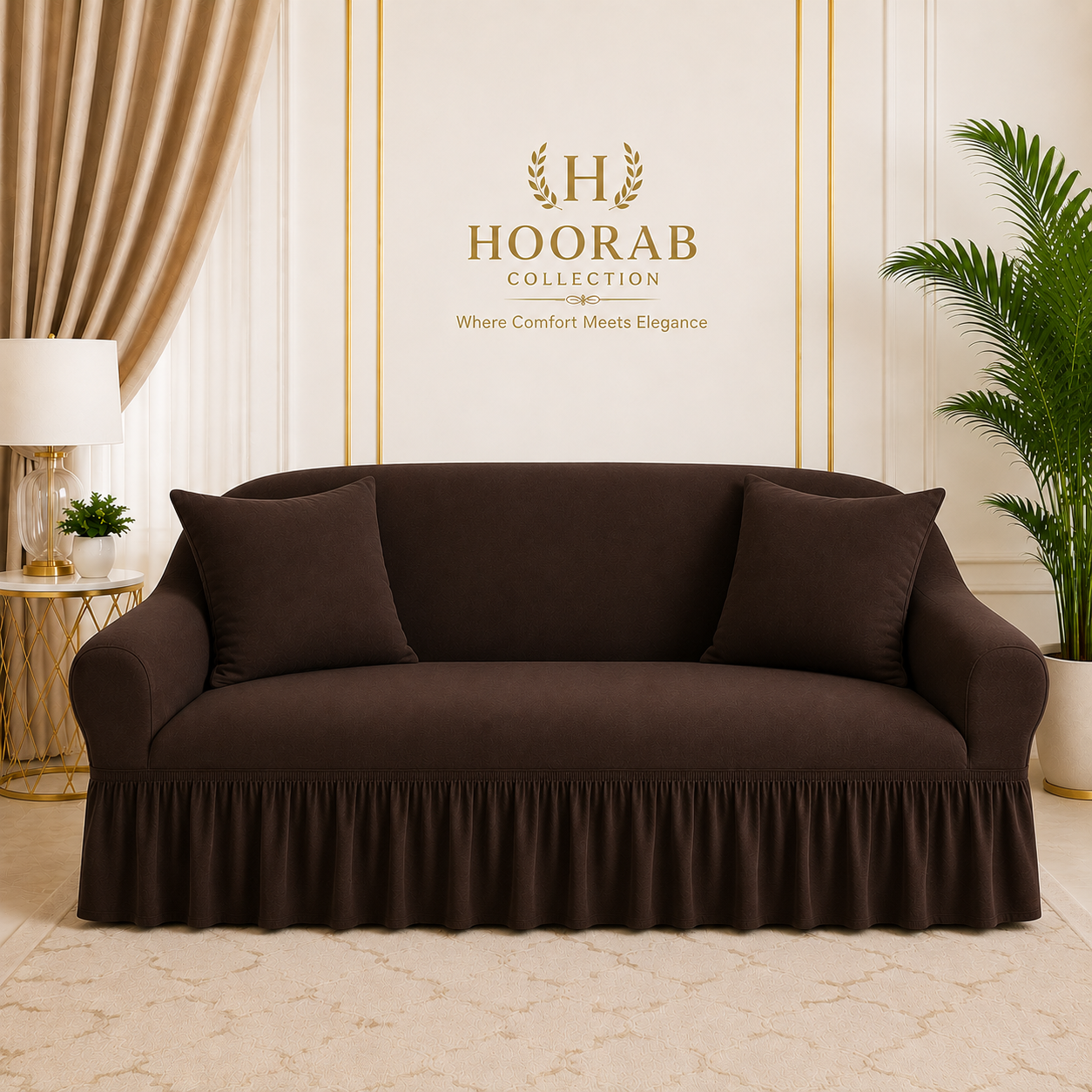 Hoorab Collection  5 seater Turkish Sofa Cover-all color