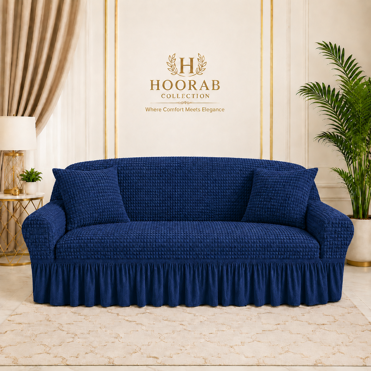 Premium Quality Bubble Sofa Covers-Blue