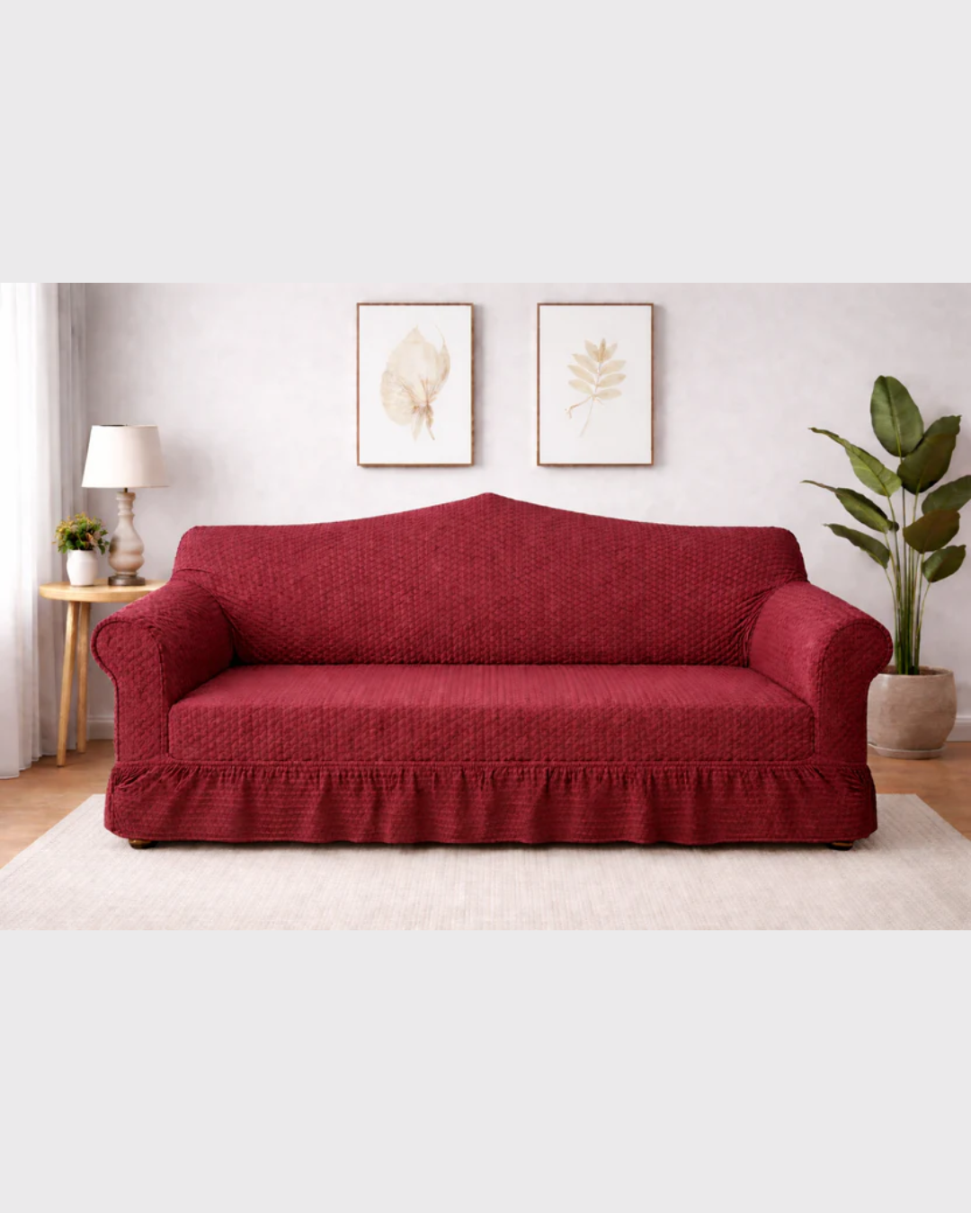Butterfly Sofa Cover  Premium Quality | Hoorab Collection| Maroon color