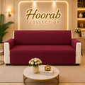 Premium Quilted Sofa Covers- Maroon color