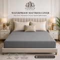 Premium Waterproof Mattress Cover – Terry Cotton Soft, Breathable & Spill Proof -Grey