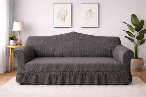 Butterfly Sofa Cover  Premium Quality | Hoorab Collection| Grey color