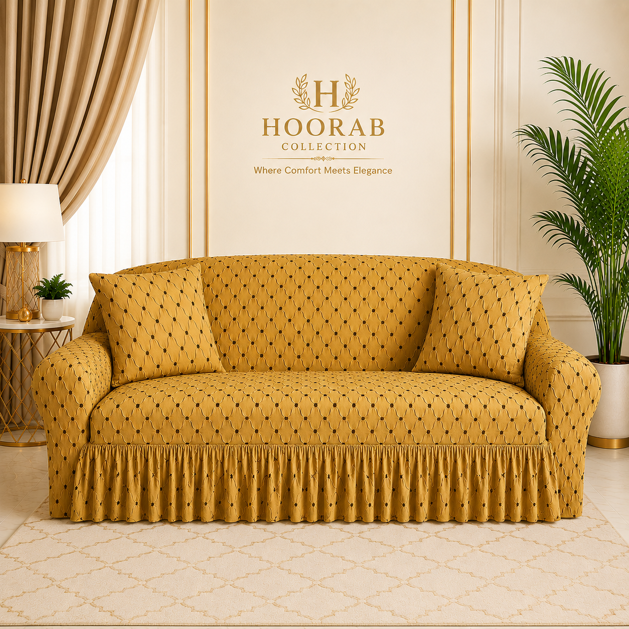New Butterfly Sofa Covers - Golden