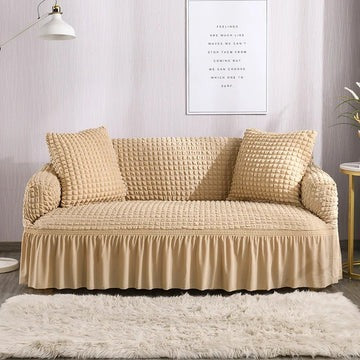Premium Quality Bubble Sofa Covers-Golden color