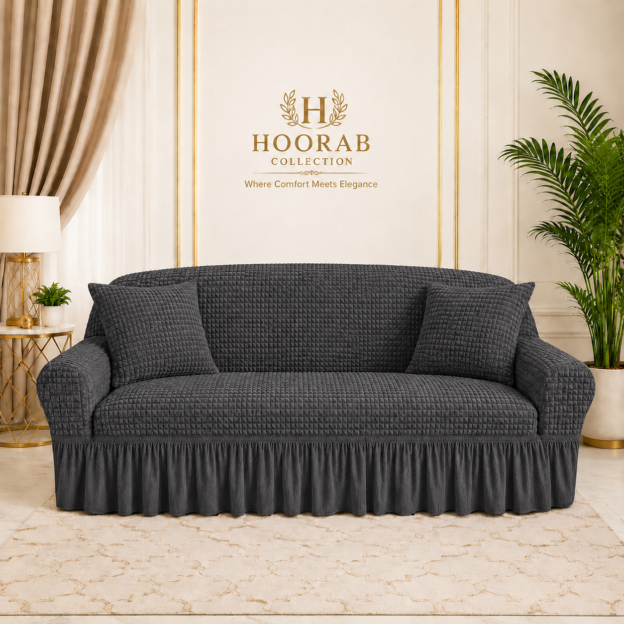 Premium Quality Bubble Sofa Covers-Grey