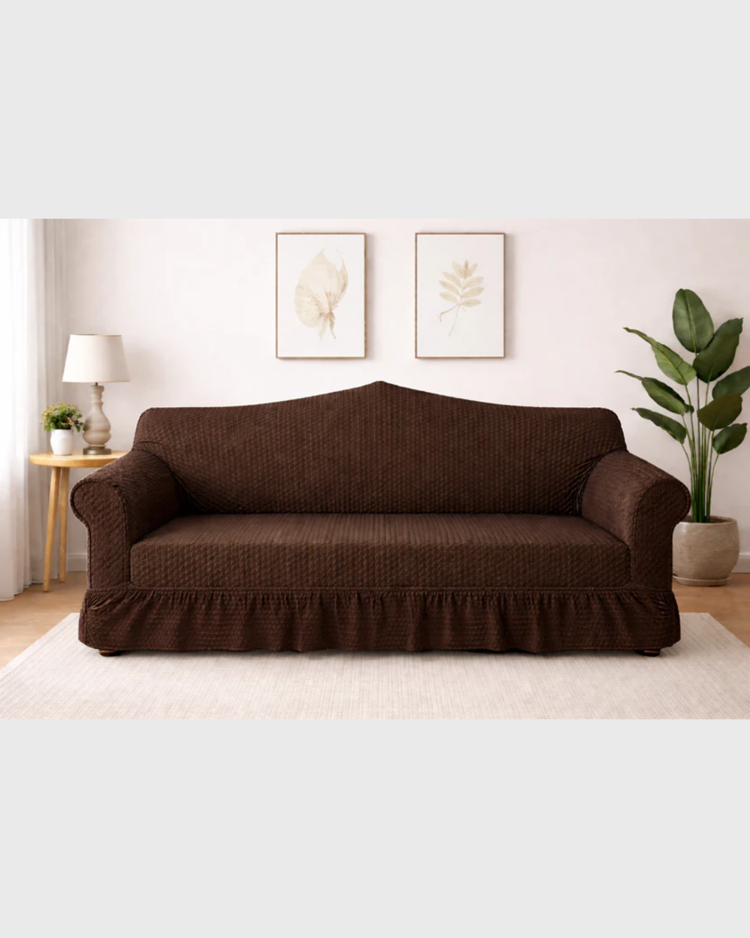 Butterfly Sofa Cover  Premium Quality | Hoorab Collection| Dark Brown color