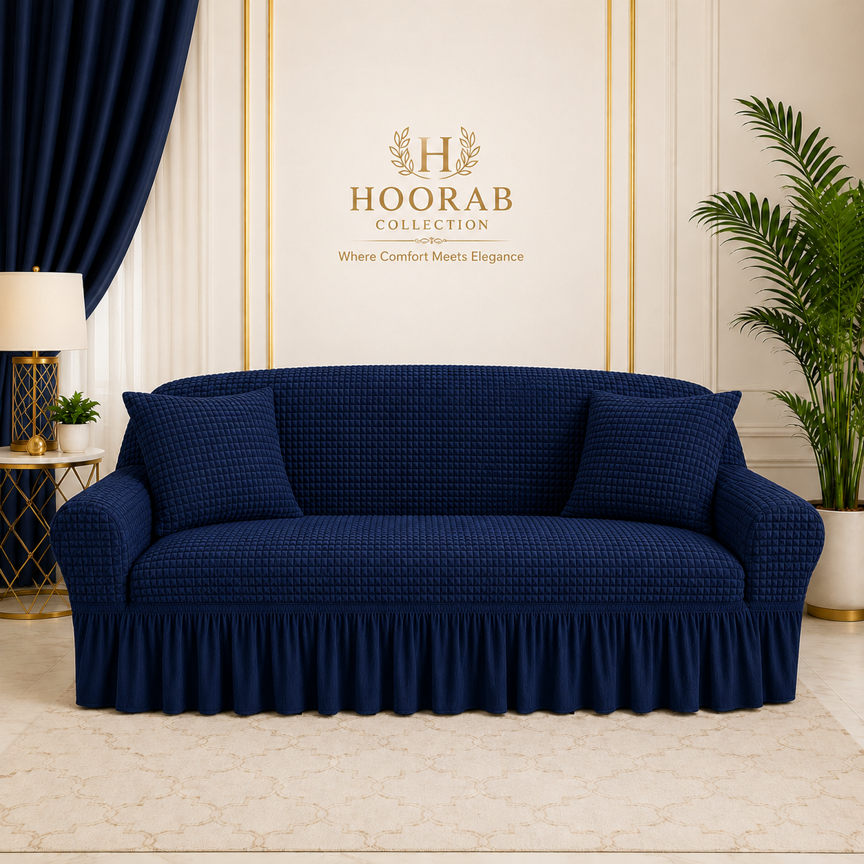 Premium Quality Bubble Sofa Covers-Blue