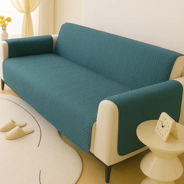 Wavey Style Quilted Sofa Covers-zink color