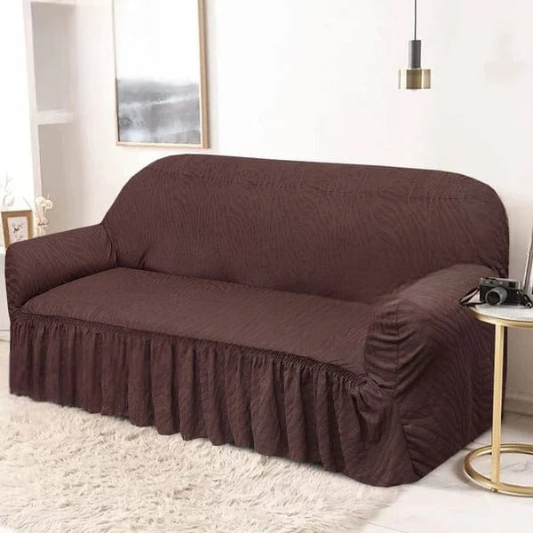 Zebra Velvet Sofa Covers-Dark Brown