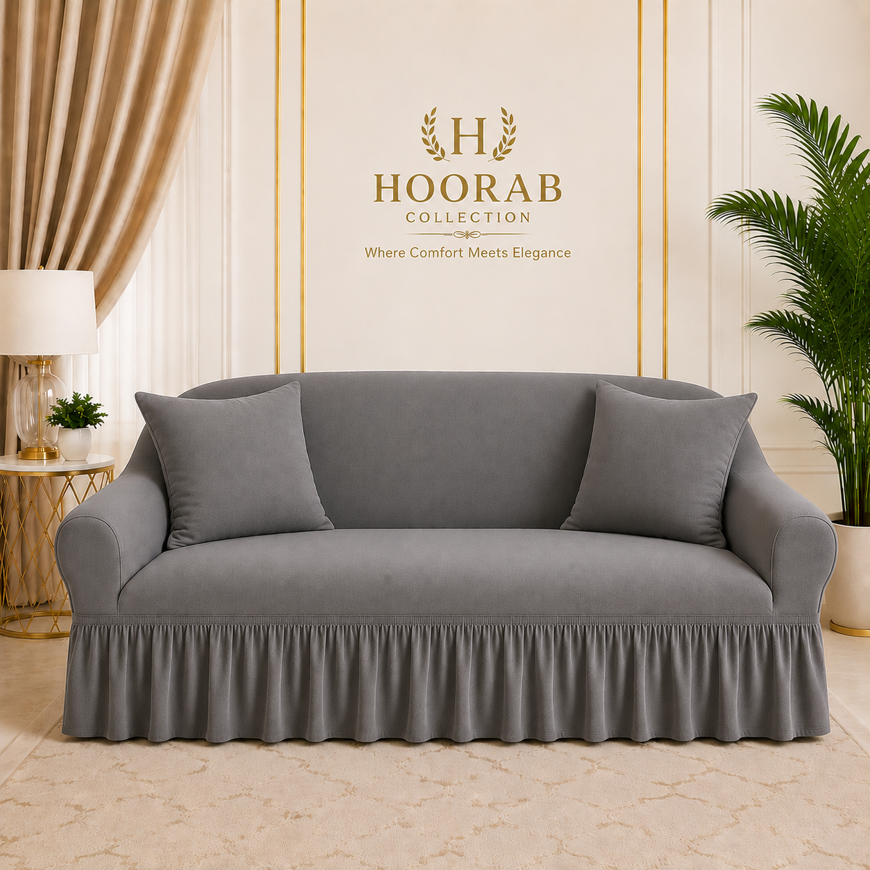 Hoorab Collection  5 seater Turkish Sofa Cover-all color