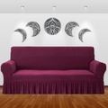 Premium Turkish Sofa Covers  Elegant, Stretchable & Washable Protection-Maroon