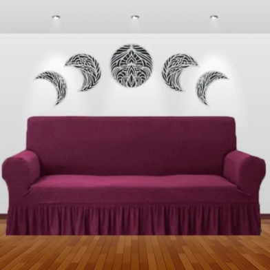 Premium Turkish Sofa Covers  Elegant, Stretchable & Washable Protection-Maroon