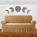 Premium Turkish Sofa Covers  Elegant, Stretchable & Washable Protection-Golden