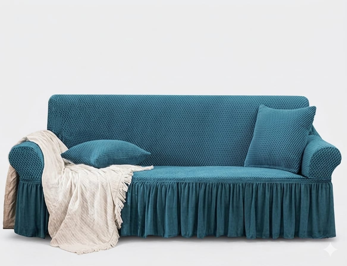 Premium Turkish Sofa Covers  Elegant, Stretchable & Washable Protection-Zink